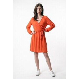 2 Saints Women's Coral Faux Wrap Dress XL